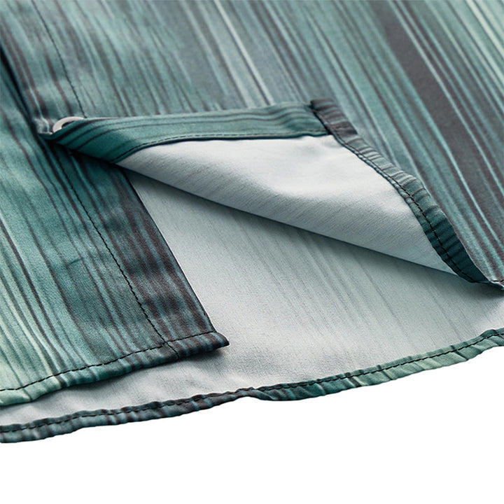 Chemise d'été à boutons pour homme, imprimée d'une texture verticale dégradée - image 9