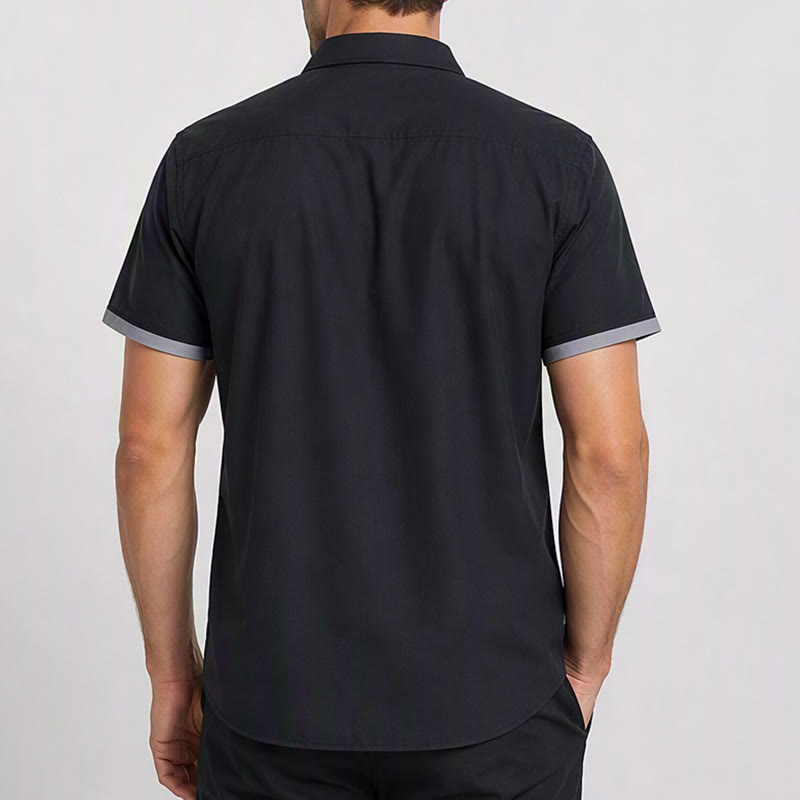 Chemise streetwear décontractée pour homme avec imprimé guitare acoustique créatif - image 2