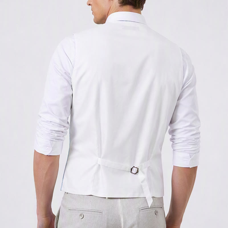 Gilet de costume 3 pièces pour homme, motif cachemire jacquard - image 2