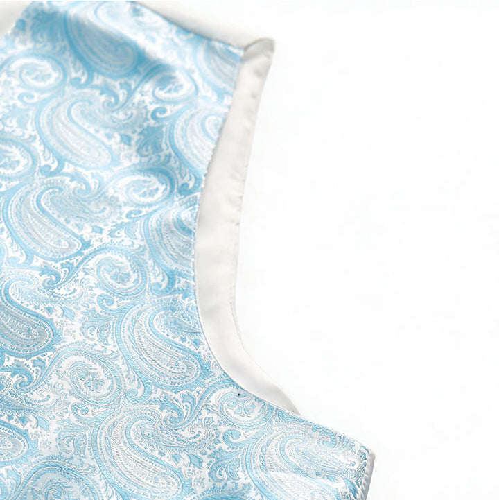 Gilet de costume 3 pièces pour homme, motif cachemire jacquard - image 12