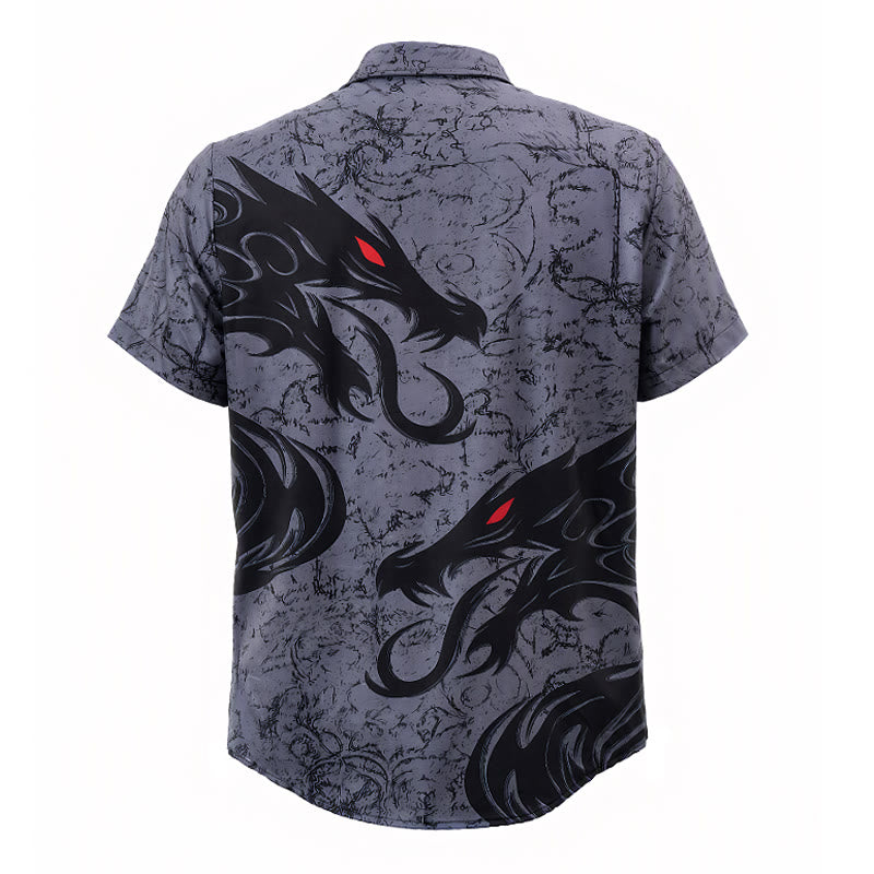 T-shirt streetwear sport pour homme, imprimé dragon noir gothique 3D - image 10