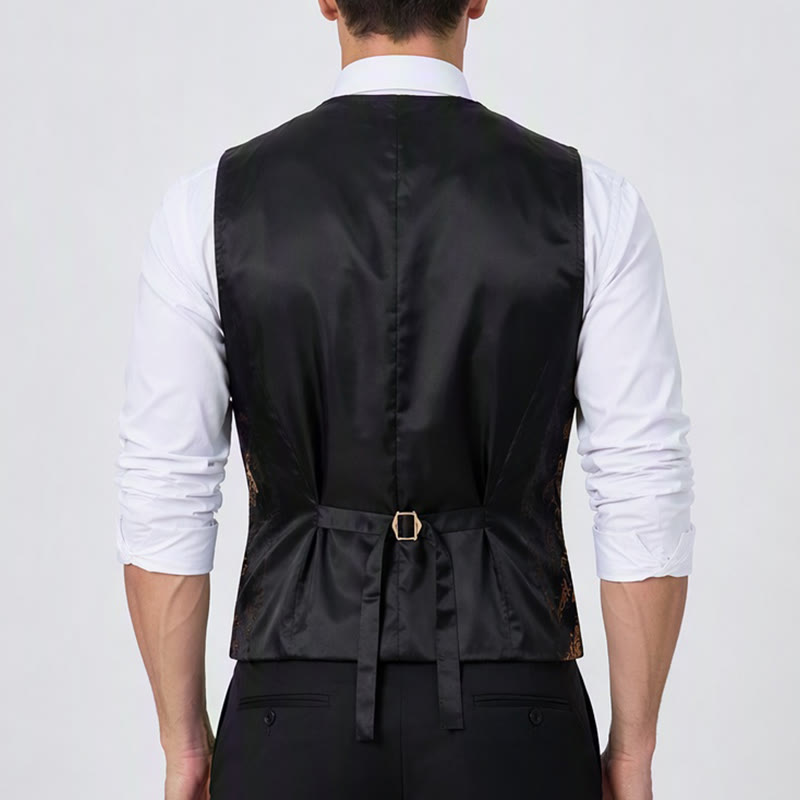 Gilet de costume de soirée/club de luxe pour homme, imprimé baroque vintage - image 2