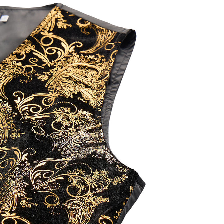 Gilet de costume de soirée/club de luxe pour homme, imprimé baroque vintage - image 7