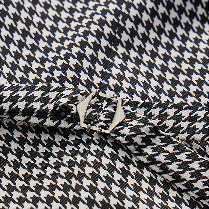 Gilet de costume homme à col en U croisé et motif pied-de-poule - image 7