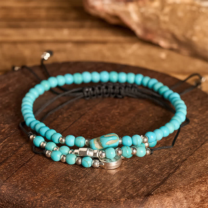 Ensemble de 3 bracelets empilables en turquoise cactus occidental pour la confiance en soi - image 2