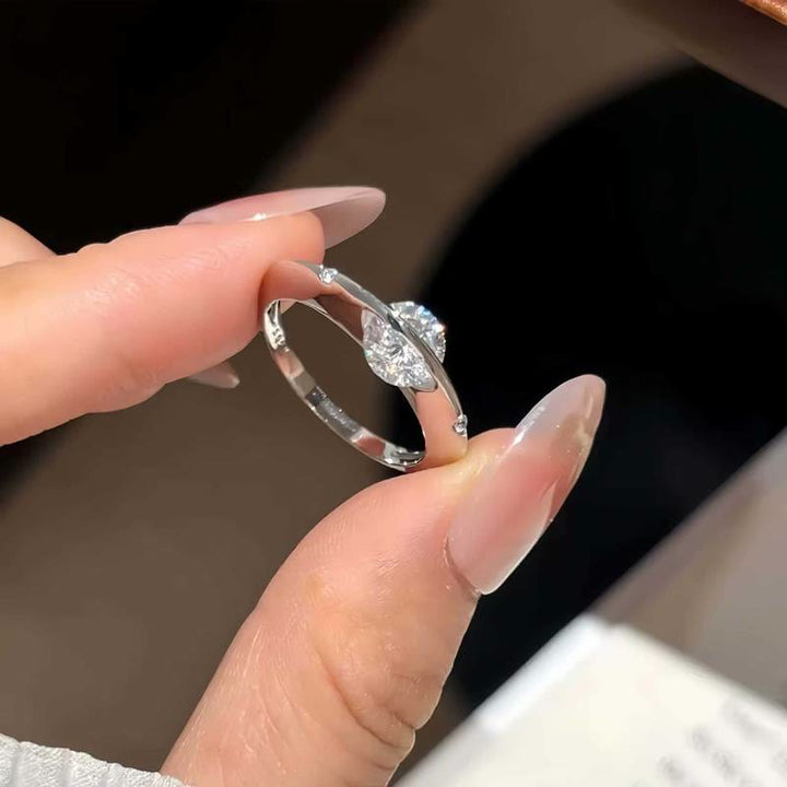 Bague étoile rotative en argent S925, bague planète délicate tournante pour femme, à porter au quotidien, cadeau idéal - Argent - US 8 - image 4