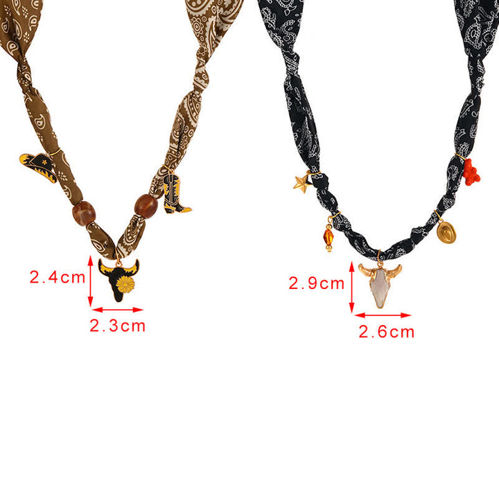Collection de colliers et foulards à breloques style western bohème - image 4