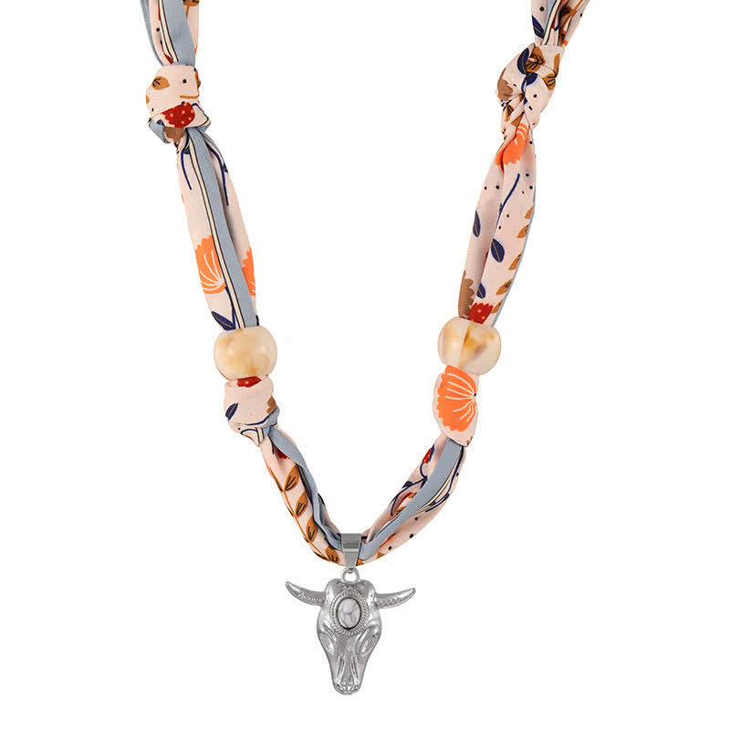 Collection de colliers et écharpes turquoise Western Spirit Longhorn Bull - Orange - image 9