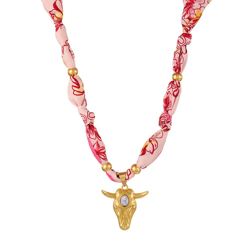 Collection de colliers et écharpes turquoise Western Spirit Longhorn Bull - Rose - image 6