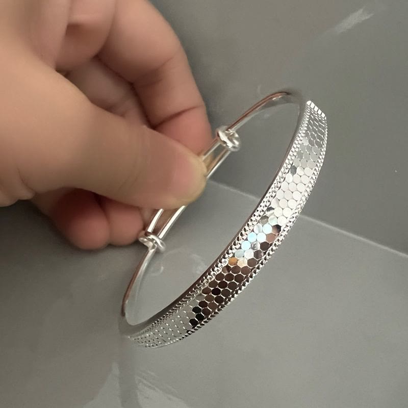 Bracelet jonc ajustable en cuivre à motif écailles de dragon pour femme - image 1