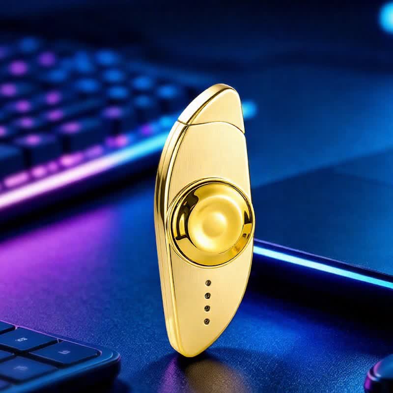 Briquet à butane fidget spinner anti-stress pour les yeux - Vide - Or - image 16