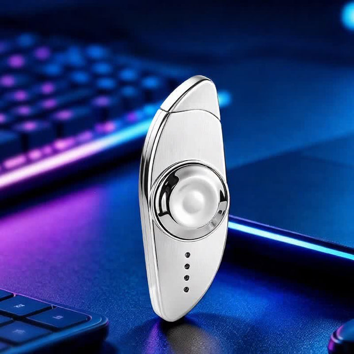 Briquet à butane fidget spinner anti-stress pour les yeux - Vide - Argent - image 17