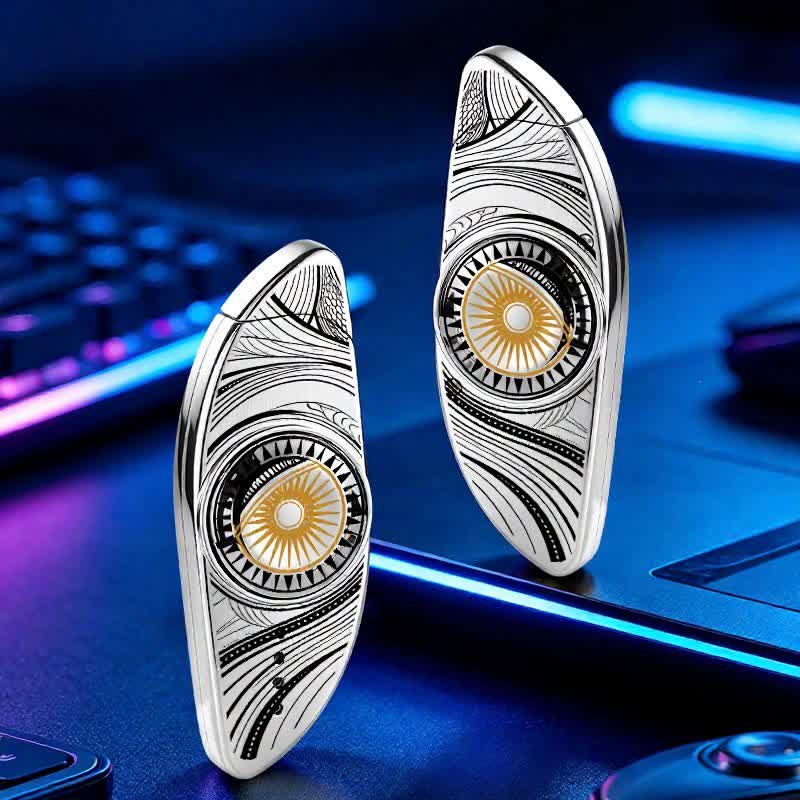 Briquet à butane fidget spinner anti-stress pour les yeux - Œil - Argent - image 11
