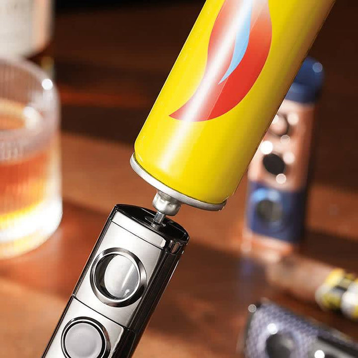 Briquet à cigares intelligent 4 en 1 à triple flamme avec repose-cigare et emporte-pièce intégrés - image 10