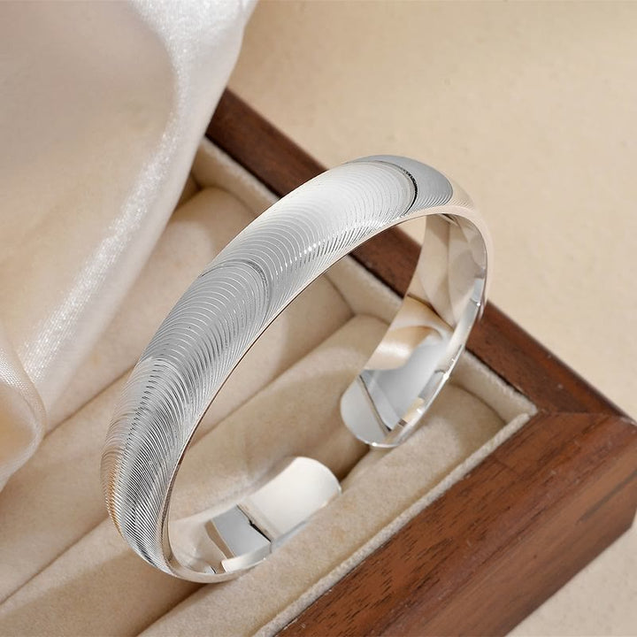 Bracelet jonc ajustable à motif œil de chat ouvert, plaqué électrolytique, pour femme - image 5