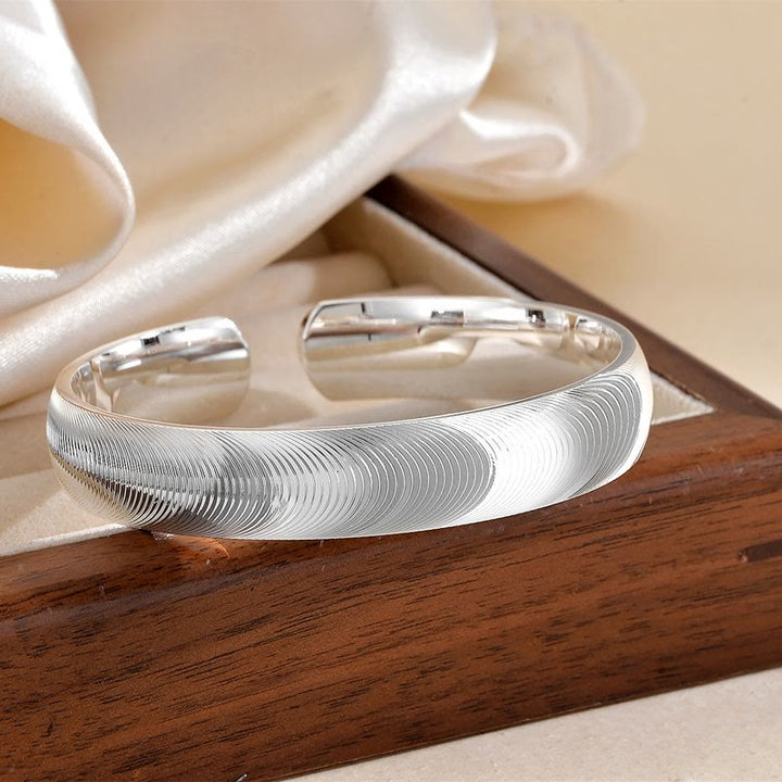 Bracelet jonc ajustable à motif œil de chat ouvert, plaqué électrolytique, pour femme - image 4