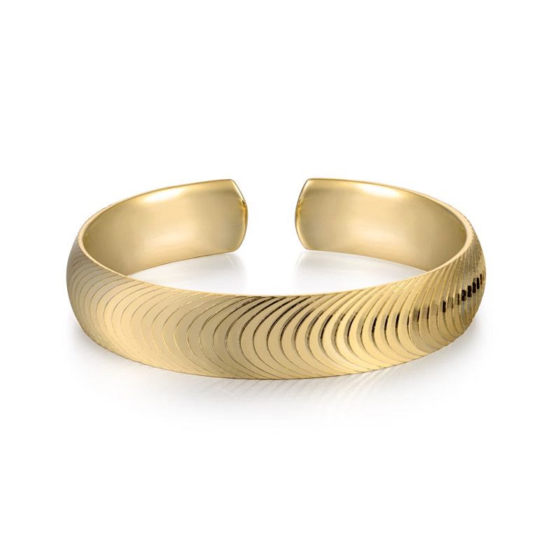 Bague œil de chat ouverte en argent S925, ajustable, pour femme - Or - image 3