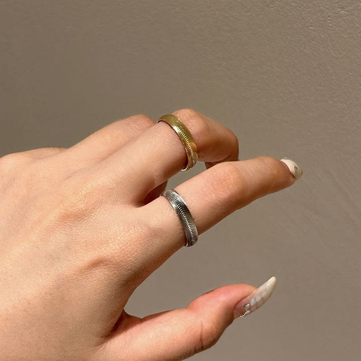 Bague œil de chat ouverte en argent S925, ajustable, pour femme - image 1