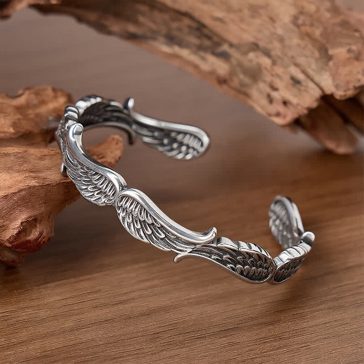 Bracelet manchette ouvert en plumes d'ange western « Fall From Heaven » - image 2