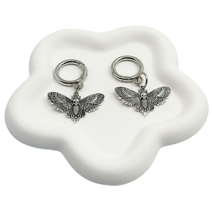 Lot de 2 accessoires pour sacs et bottes : breloques gothiques motif papillon de la mort - Argent - image 8