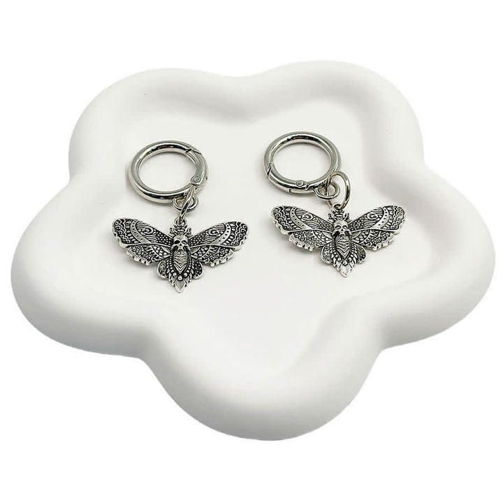 Lot de 2 accessoires pour sacs et bottes : breloques gothiques motif papillon de la mort - Argent - image 8