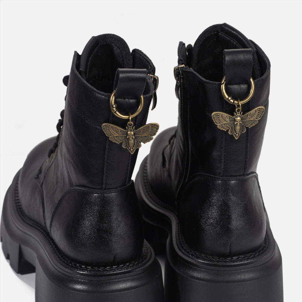 Lot de 2 accessoires pour sacs et bottes : breloques gothiques motif papillon de la mort - image 2