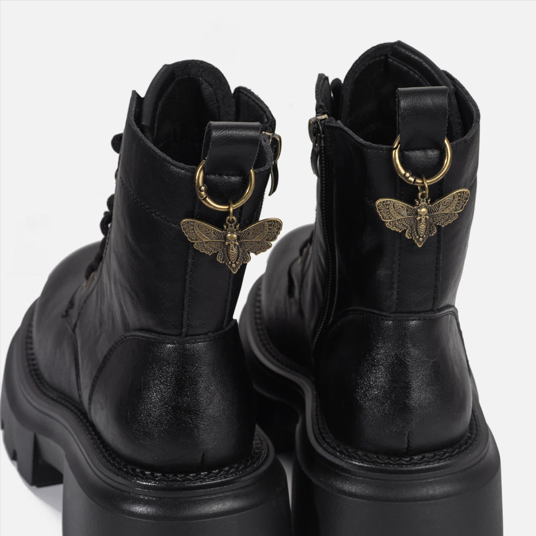 Lot de 2 accessoires pour sacs et bottes : breloques gothiques motif papillon de la mort - image 2