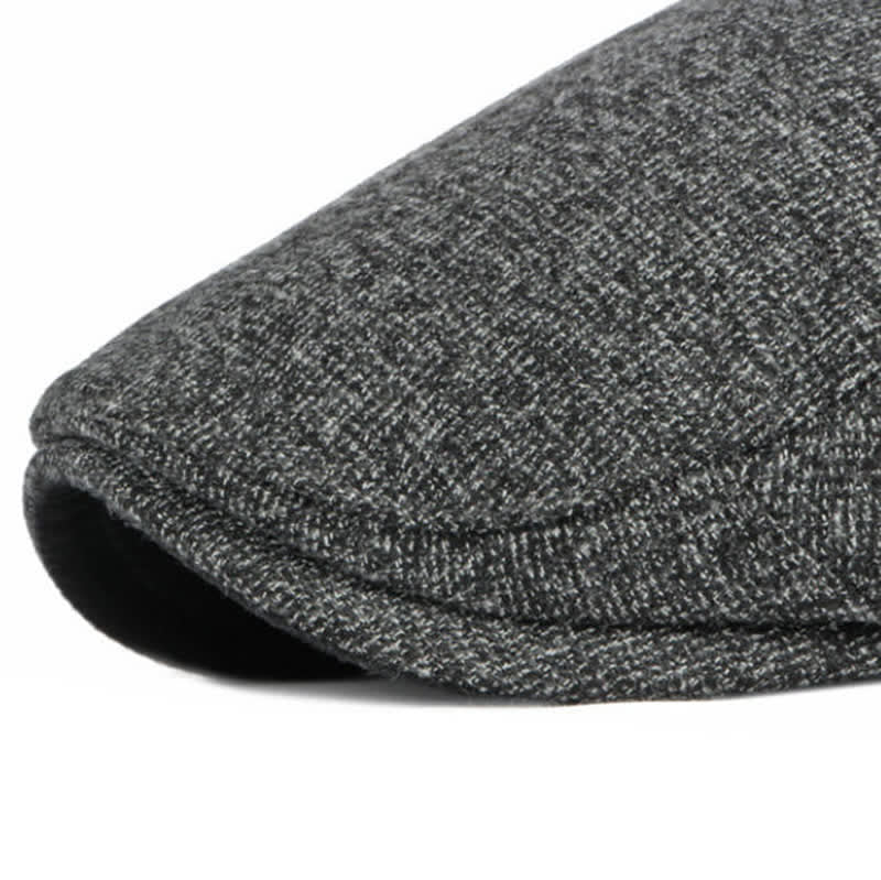 Béret à calotte plate en tweed style britannique traditionnel - image 7