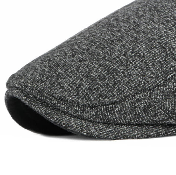 Béret à calotte plate en tweed style britannique traditionnel - image 7