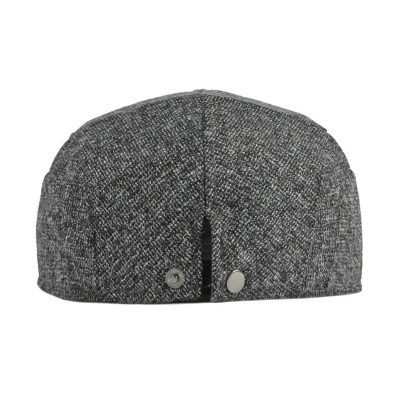 Béret à calotte plate en tweed style britannique traditionnel - image 6