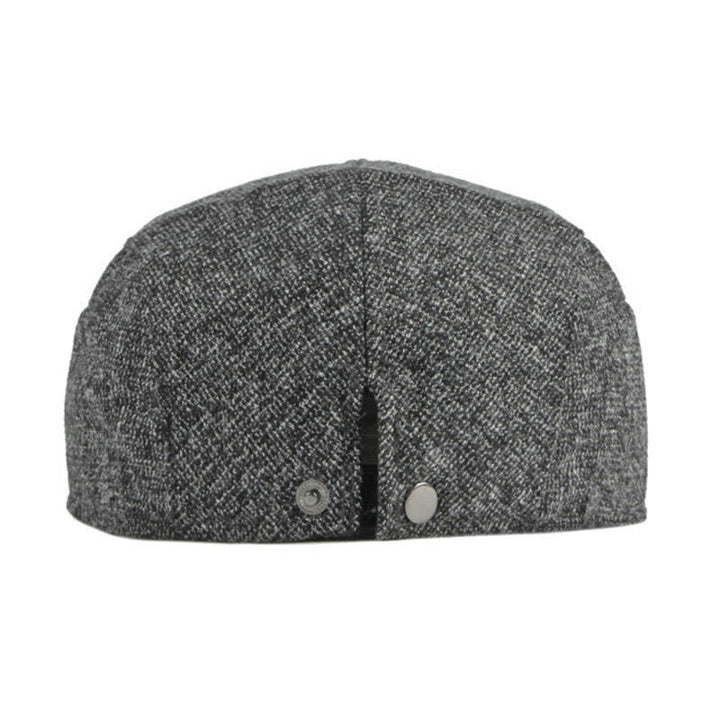 Béret à calotte plate en tweed style britannique traditionnel - image 6