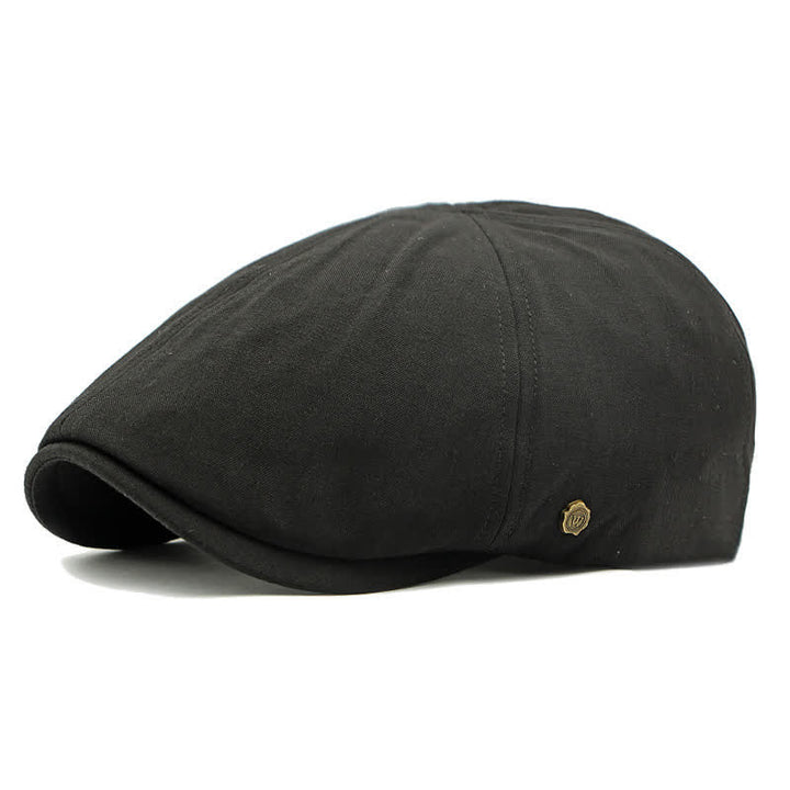 Béret moderne et confortable de style vintage à calotte plate et élastique à l'arrière - Noir - Réglable (21 5/8"-23 1/4") - image 12