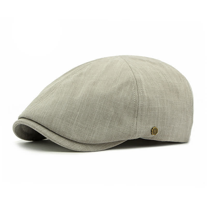 Béret moderne et confortable de style vintage à calotte plate et élastique à l'arrière - Gris clair - Réglable (21 5/8"-23 1/4") - image 16