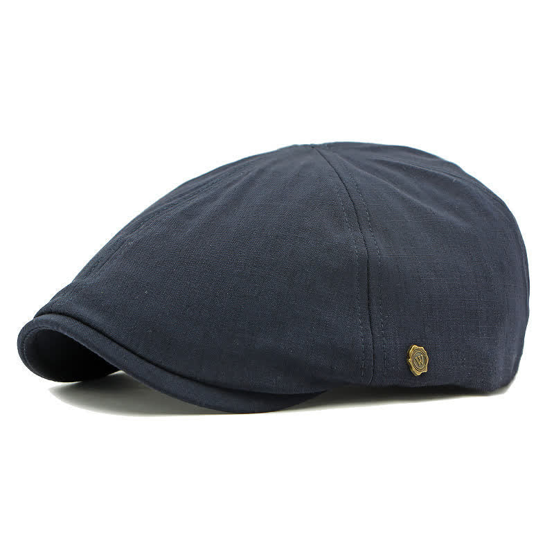 Béret moderne et confortable de style vintage à calotte plate et élastique à l'arrière - Marine - Réglable (21 5/8"-23 1/4") - image 13