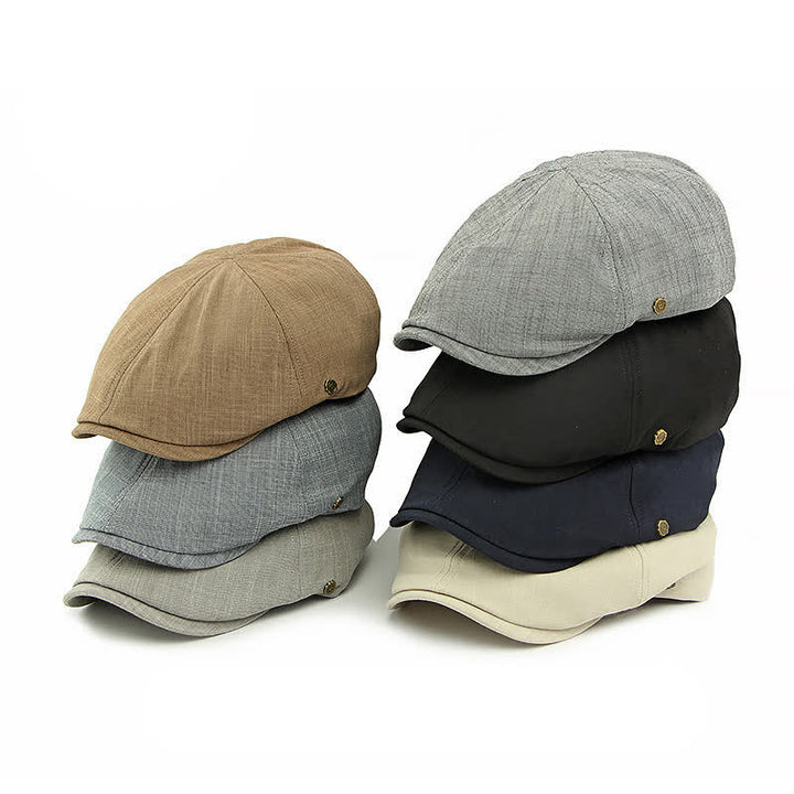 Béret moderne et confortable de style vintage à calotte plate et élastique à l'arrière - image 1
