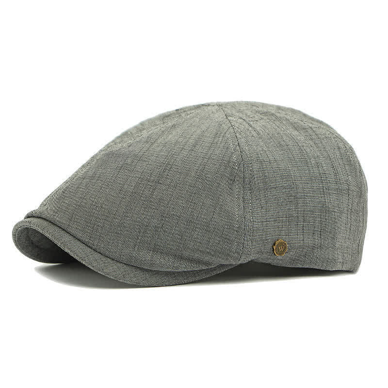 Béret moderne et confortable de style vintage à calotte plate et élastique à l'arrière - Gris foncé - Réglable (21 5/8"-23 1/4") - image 7