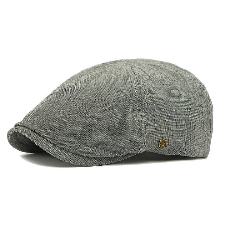 Béret moderne et confortable de style vintage à calotte plate et élastique à l'arrière - Gris foncé - Réglable (21 5/8"-23 1/4") - image 7