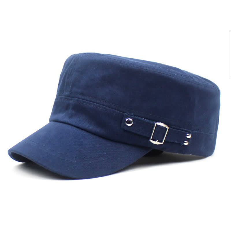 Casquette militaire emblématique en coton, style cadet, avec boucle latérale - Marine - M (22"-22 7/8") - image 4
