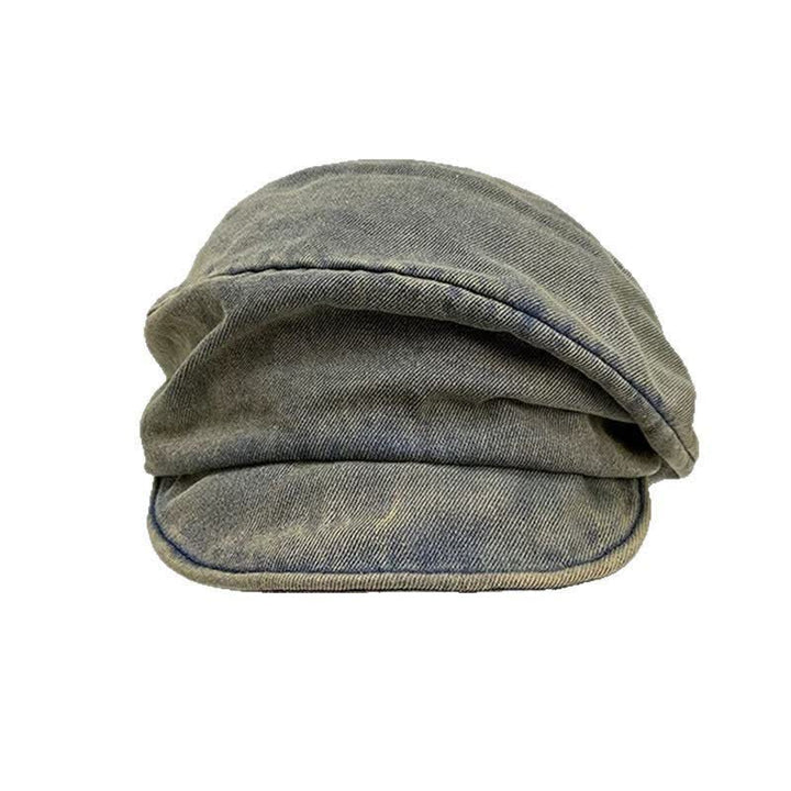 Béret souple en coton lavé gris olive artistique - image 1