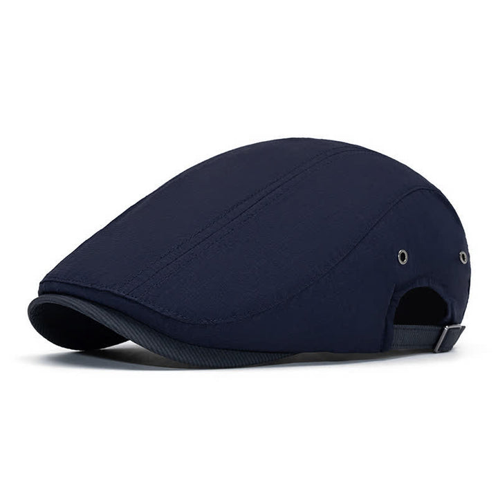 Béret plat à fines rayures pour la conduite urbaine avec sangle réglable - Marine - Réglable (22"-24") - image 9