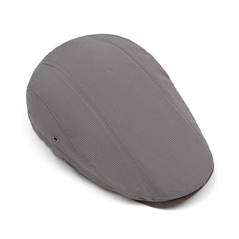 Béret plat à fines rayures pour la conduite urbaine avec sangle réglable - image 3