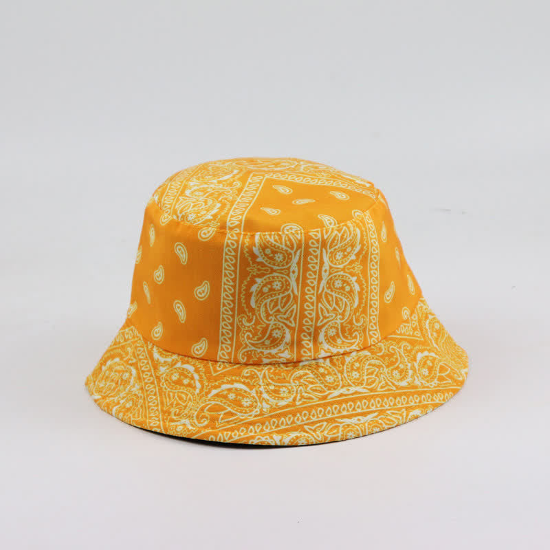 Bob de pêcheur réversible unisexe à motif cachemire - Jaune - M (22"-22 7/8") - image 7