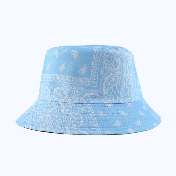 Bob de pêcheur réversible unisexe à motif cachemire - Bleu clair - M (22"-22 7/8") - image 13
