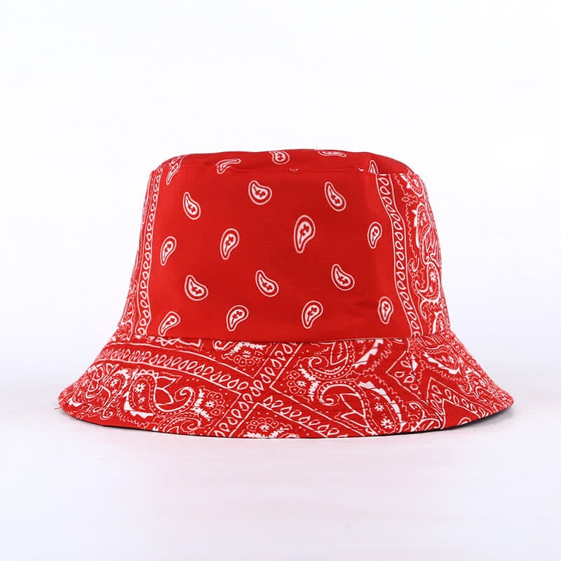 Bob de pêcheur réversible unisexe à motif cachemire - Rouge - M (22"-22 7/8") - image 6
