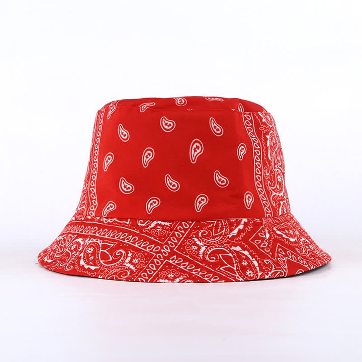 Bob de pêcheur réversible unisexe à motif cachemire - Rouge - M (22"-22 7/8") - image 6