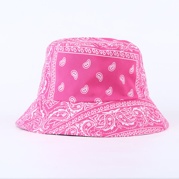 Bob de pêcheur réversible unisexe à motif cachemire - Rose - M (22"-22 7/8") - image 12