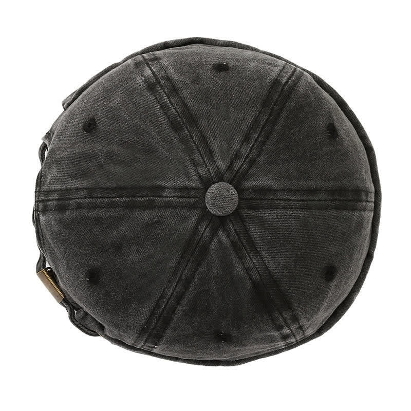 Casquette docker vintage décontractée en coton lavé sans visière - image 2