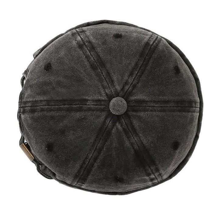 Casquette docker vintage décontractée en coton lavé sans visière - image 2