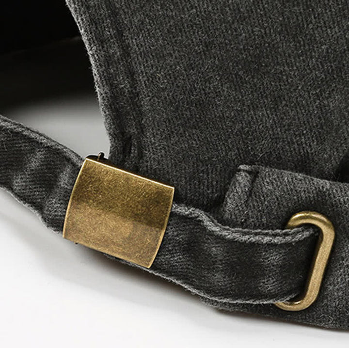 Casquette docker vintage décontractée en coton lavé sans visière - image 5