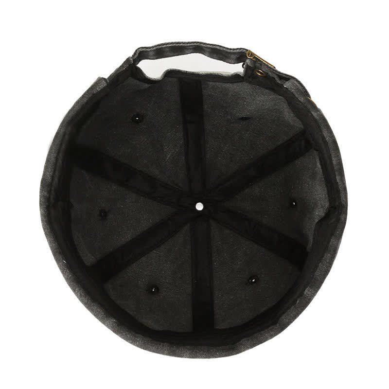 Casquette docker vintage décontractée en coton lavé sans visière - image 3